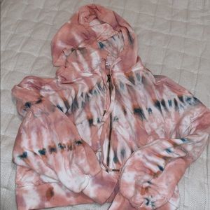 Tie dye zip up jacket
